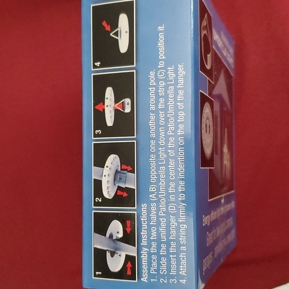 NIB 2 Packs LED Patio Umbrella Pole Lights by Regal - Picture 3 of 6